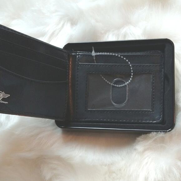 New BD Black Grateful Dead Bi-Fold Wallet Skull Rock and Roll Music - Picture 2 of 6